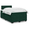 vidaXL Cama boxspring com colch&atilde;o 120x190 cm veludo verde-escuro
