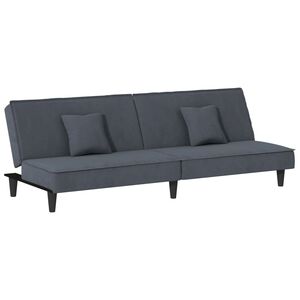 vidaXL Sof&aacute;-cama veludo cinzento-escuro