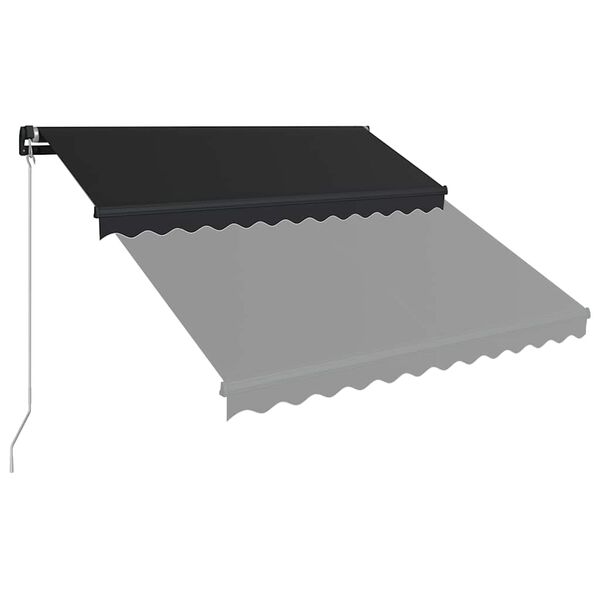 vidaXL Toldo retr&aacute;til manual 350x250 cm antracite