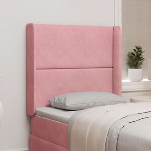 vidaXL Orelha de Cabeceira Rosa 80 x 16 x 4 cm Veludo