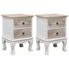 vidaXL Mesas de cabeceira 35x30x50 cm 2 pcs madeira de paulownia