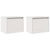 vidaXL Armários de parede 2 pcs 45x30x35 cm pinho maciço branco