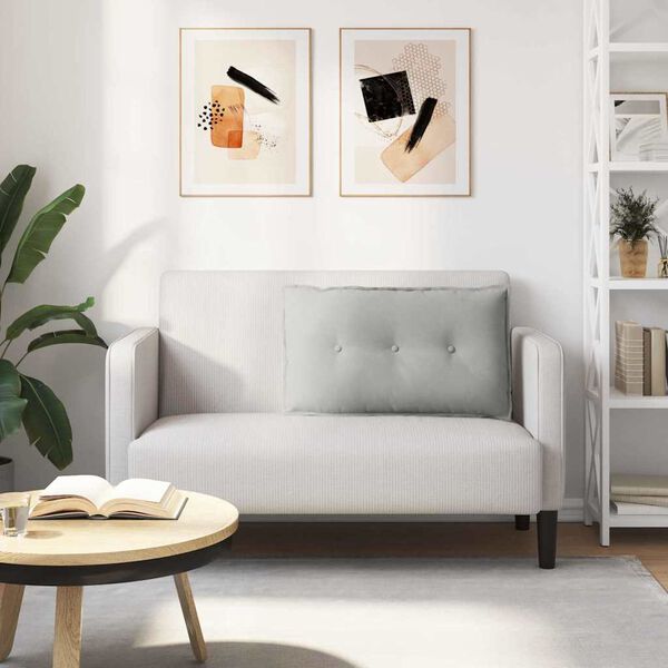 vidaXL Travesseiro para Costas Cinzento-claro 80 x 50 cm