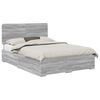 vidaXL Estrutura da Cama com gaveta Cinza Sonoma 140 x 200 cm