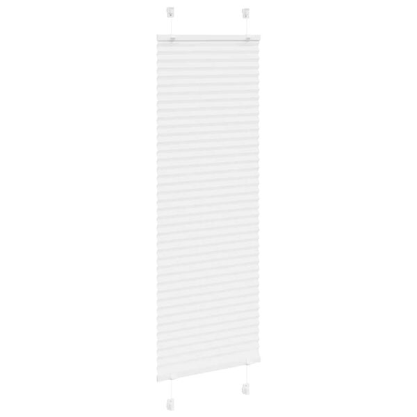 vidaXL Branco Plissada Cega 45x100 cm Largura Tecido 44,4 cm Poli&eacute;ster