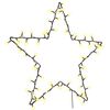 vidaXL Luzes de Natal silhueta estrela 80 LEDs branco quente