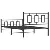 vidaXL Estrutura de cama com cabeceira e pés 107x203 cm metal preto
