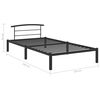 vidaXL Estrutura de cama 100x200 cm metal preto
