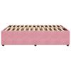 vidaXL Estrutura de cama 140x200 cm veludo rosa