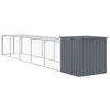 vidaXL Galinheiro com anexo 110x609x110 cm a&ccedil;o galvanizado antracite