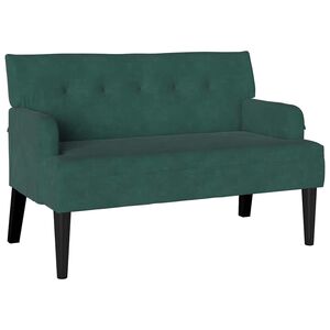 vidaXL Banco Chesterfield Verde Escuro 112 x 65.5 x 75 cm Veludo