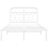 vidaXL Estrutura de cama com cabeceira 120x200 cm metal branco