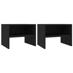 vidaXL Mesas-de-cabeceira 2 pcs 40x30x30 cm contraplacado preto