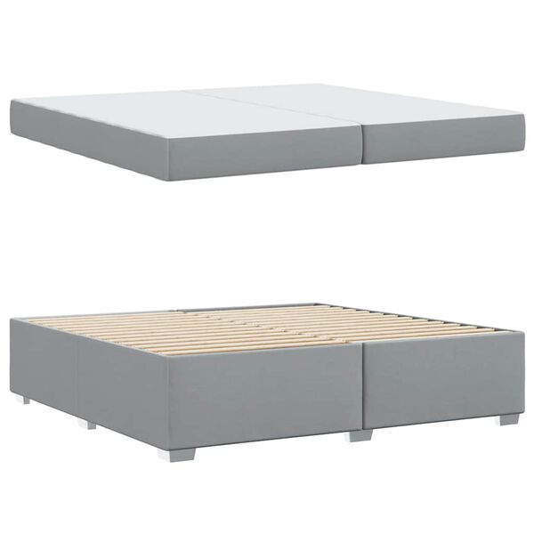 vidaXL Estrutura da Cama Cinzento-claro 200 x 200 cm tecido