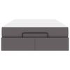 vidaXL Estrutura de cama com colch&atilde;o com colch&atilde;o 2 pcs Cinzeto PVC