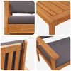 vidaXL Conjunto de Sof&aacute; de Jardim 3 pcs Castanho 120 x 65,5 x 79 cm