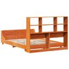 vidaXL Cama sem colch&atilde;o 135x190 cm madeira pinho maci&ccedil;a castanho-mel