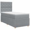 vidaXL Cama box spring com colch&atilde;o Cinzento-claro 90 x 190 cm Tecido
