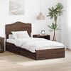 vidaXL Cama com Armazenamento com gaveta Carvalho Marrom 75 x 190 cm