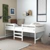vidaXL Cama m&eacute;dia/alta com colch&atilde;o 90x200 cm pinho maci&ccedil;o branco