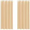 vidaXL Cortinas de voile com ilh&oacute;s 2 pcs areia