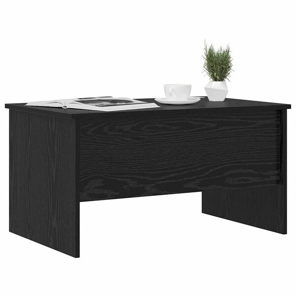 vidaXL Mesa de centro Carvalho Preto 102 x 50,5 x 46,5 cm
