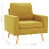 vidaXL 2 pcs conjunto de sofás tecido amarelo