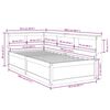 vidaXL Cama com estante sem colch&atilde;o 75x190cm pinho maci&ccedil;o castanho-mel