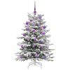 vidaXL Árvore de Natal Articulada Artificial Branco 120 cm PE e PVC