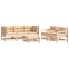 vidaXL 6 pcs conjunto lounge jardim c/ almofad&otilde;es madeira maci&ccedil;a