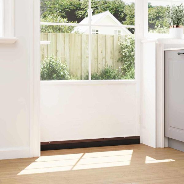 vidaXL Selos de Escovas para Porta com Parafuso 12 pcs Castanho 100 cm