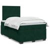vidaXL Cama boxspring com colch&atilde;o 120x190 cm veludo verde-escuro