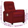 vidaXL Poltrona de massagens elétrica couro artificial vermelho tinto