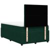 vidaXL Cama boxspring com colch&atilde;o 120x190 cm veludo verde-escuro