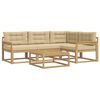 vidaXL Conjunto de Sof&aacute;s para Exterior 5 pcs Branco e Bege