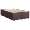 vidaXL Cama boxspring com colch&atilde;o 120x190 cm tecido castanho-escuro