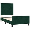 vidaXL Estrutura de cama sem colch&atilde;o 100x200 cm veludo verde-escuro