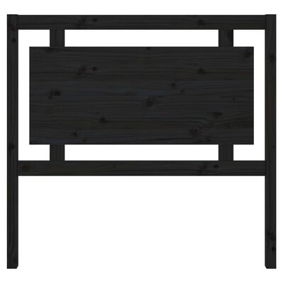 vidaXL Cabeceira de cama 105,5x4x100 cm pinho maciço preto