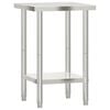 vidaXL Mesa de trabalho para cozinha 55x55x85 cm a&ccedil;o inoxid&aacute;vel