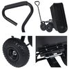 vidaXL Carrinho de mão basculante para jardim 300 kg 75 L preto
