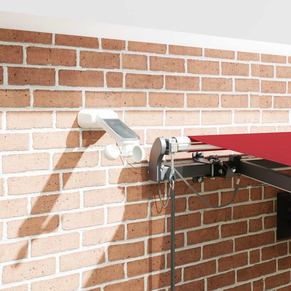 vidaXL Tecido de Toldos com Vermelho 450 &times; 300 cm Poli&eacute;ster