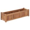 vidaXL Floreira 100x30x25 cm madeira de teca maci&ccedil;a