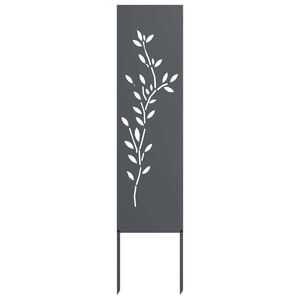 vidaXL Tela de Privacidade para Jardim Floral Antracite 32 x 140 cm