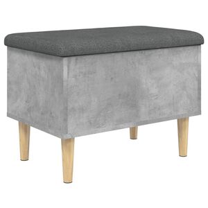 vidaXL Banco de arruma&ccedil;&atilde;o 62x42x46cm derivados madeira cinza cimento