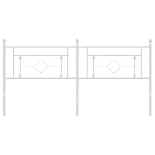 vidaXL Cabeceira de substitui&ccedil;&atilde;o 180 cm metal branco