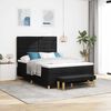 vidaXL Cama Box com colch&atilde;o com cabeceira Preto 140 x 190 cm tecido