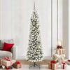 vidaXL &Aacute;rvore de Natal Artificial Branco 210 cm PVC, Metal e Pl&aacute;stico