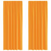 vidaXL Cortinas de voile com bolsos para var&atilde;o 2 pcs laranja