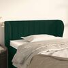 vidaXL Cabeceira de cama c/ abas veludo 103x23x78/88cm verde-escuro