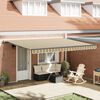 vidaXL Toldo Retr&aacute;til Verde e amarelo 450 &times; 300 cm Poli&eacute;ster e A&ccedil;o